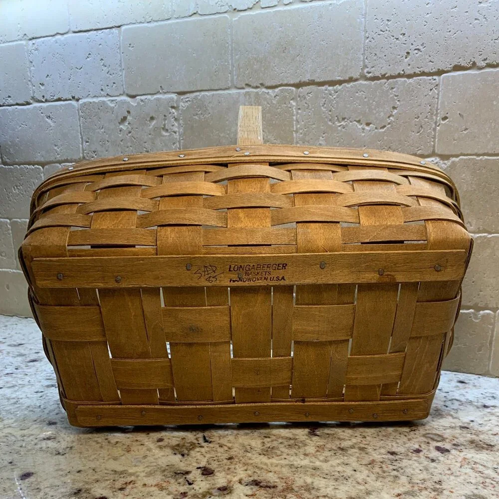 Vintage Longaberger Rectangle Basket 1985 #2